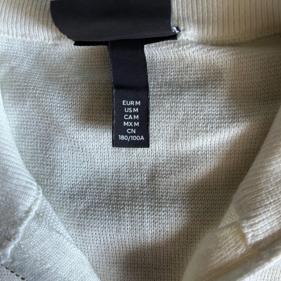 Vit ziptröja i bomull - 1