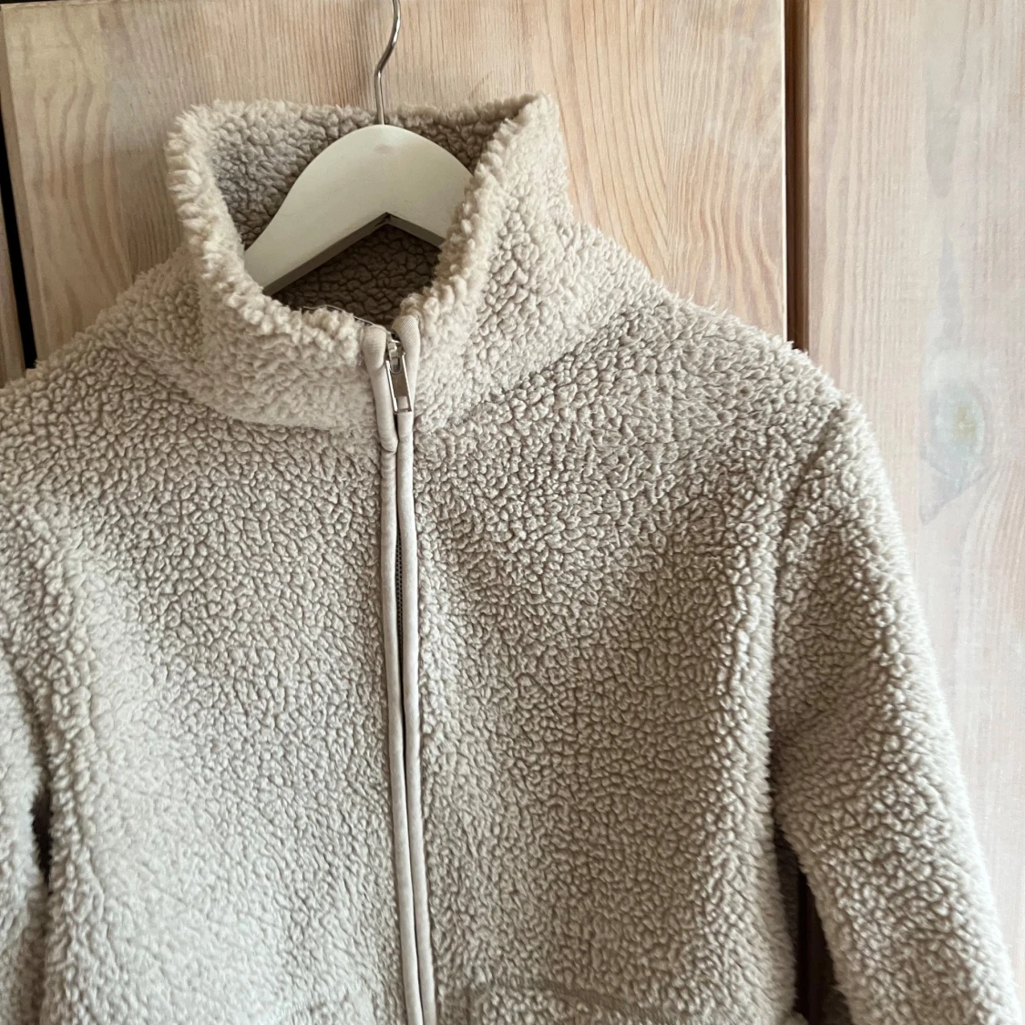 Beige teddyjacka från 157 - 1