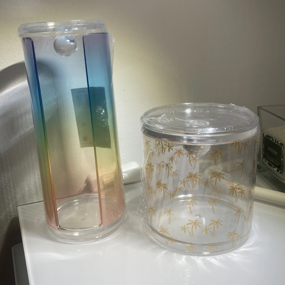 2 bommulspads behållare