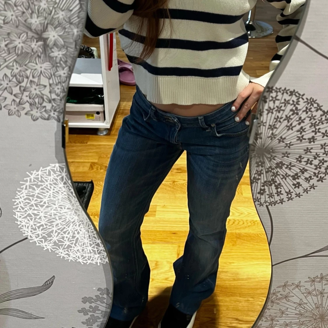 LEE Blå bootcut jeans med låg midja - 1