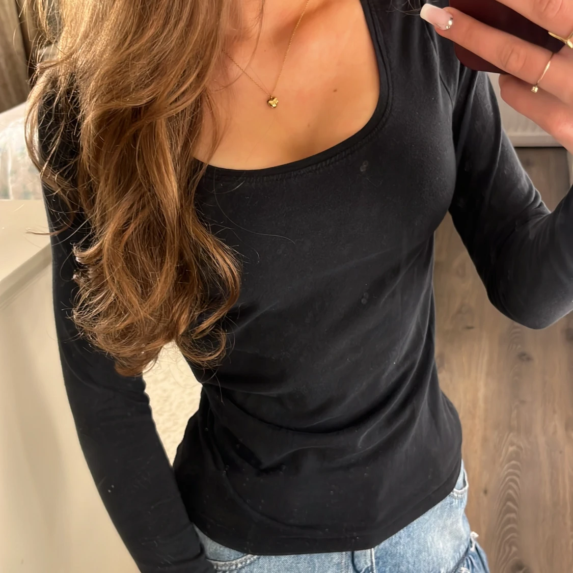 Svart långärmad topp från 157