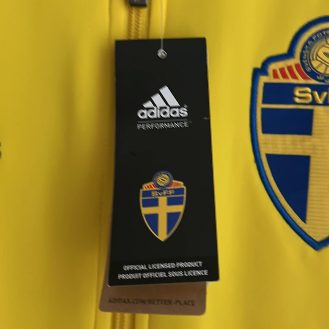 Sverige Adidas gul track jacket S - 4