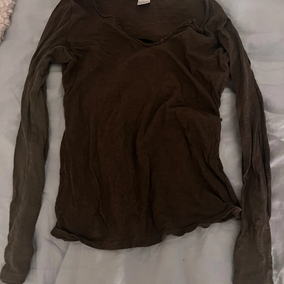 grå/grön långärmad topp med paljettstjärna - 1