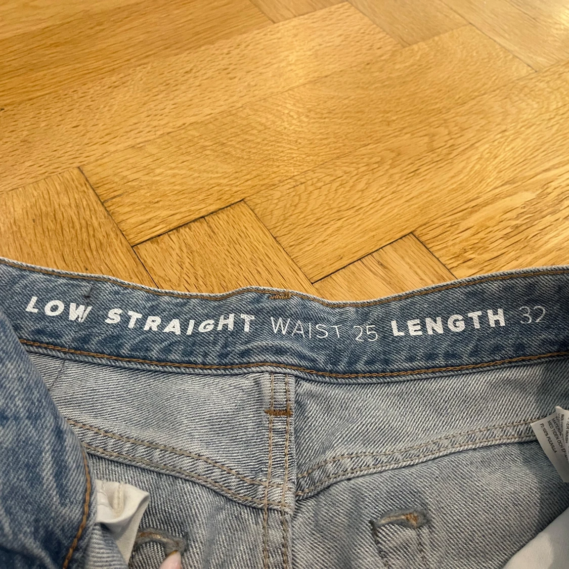 Lågmidjade baggy straight raka ljusblå jeans / low waist / low rise - 4