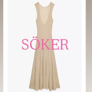 Beige klänning i spets från Zara - SÖKER denna klänning i stl M