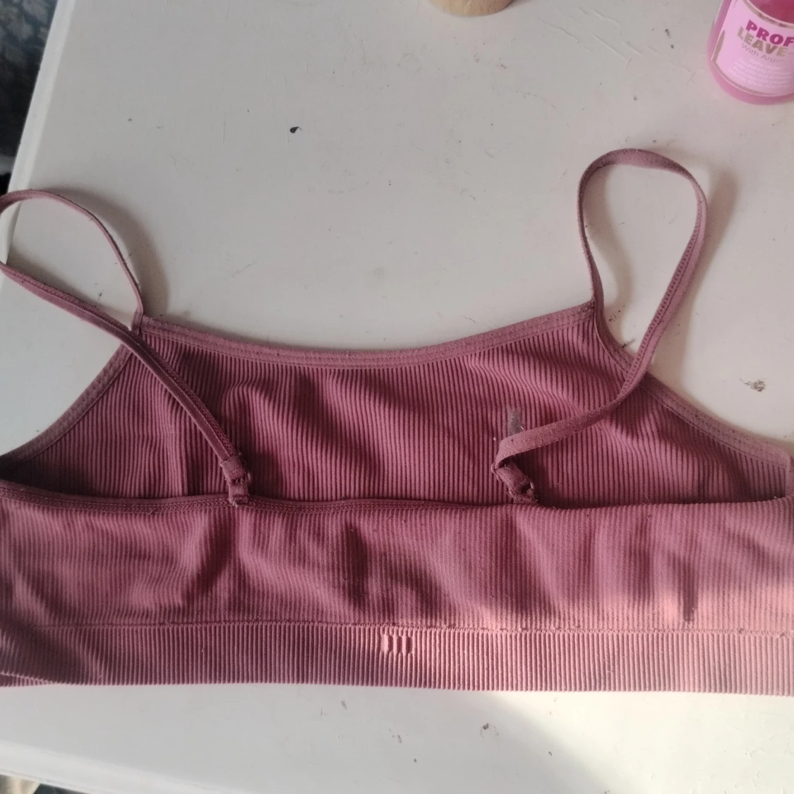 Rosa ribbad sporttopp💗 - 1