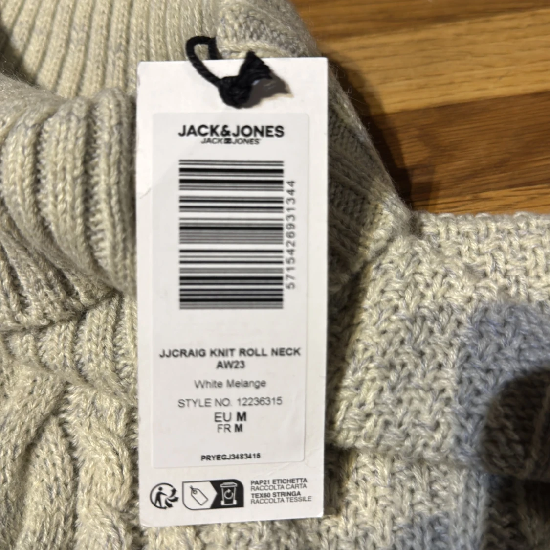 Vit polotröja från Jack & Jones M - 3