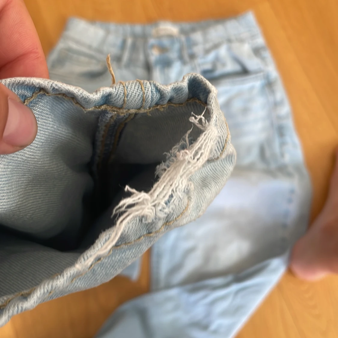 Ljusblå jeans från Lindex, strl 158 - 4