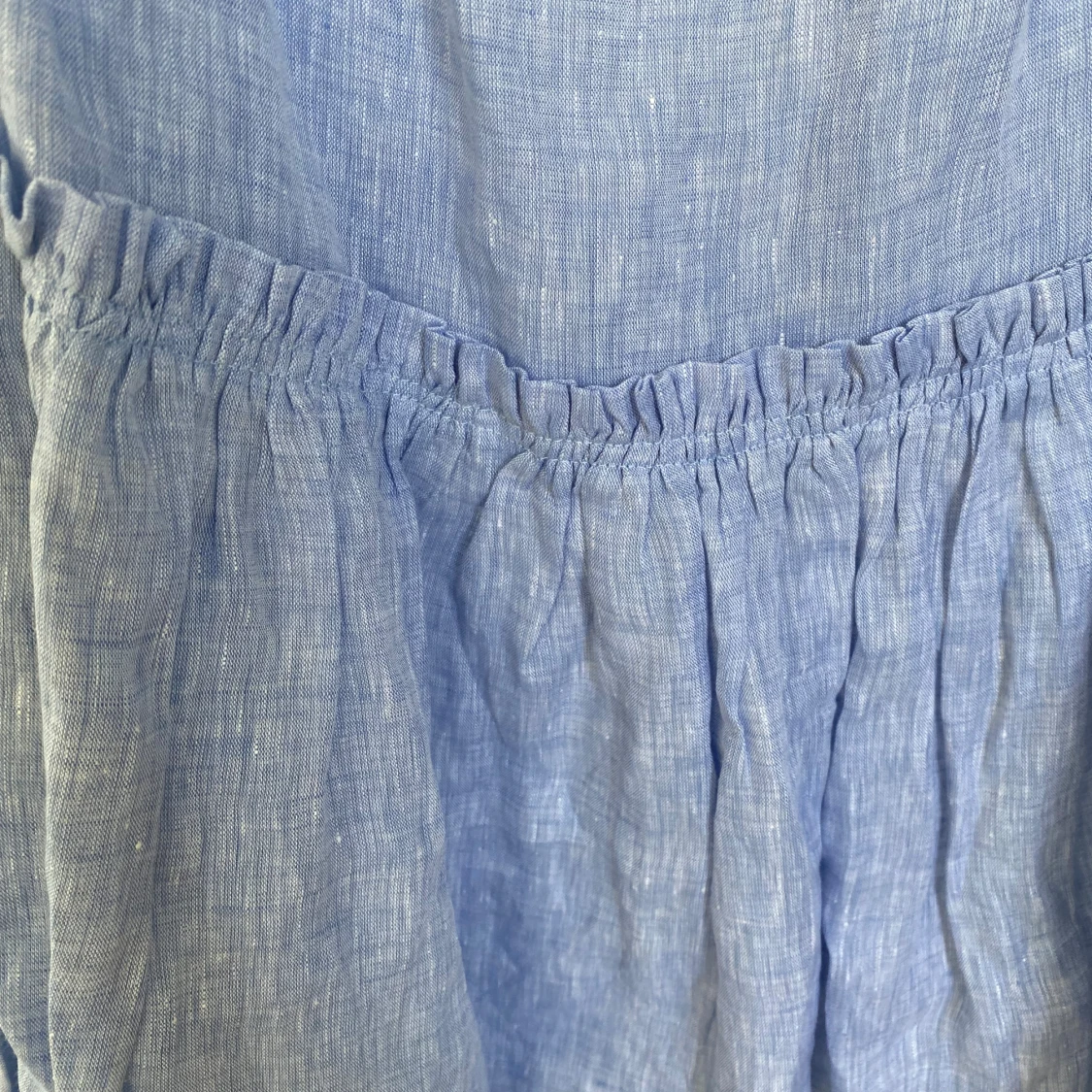 Ljusblå långklänning i linne från Vesna W - 2