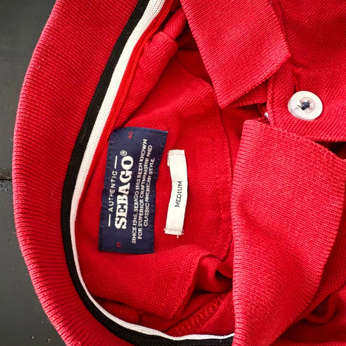 Röd pikétröja från Sebago - 2