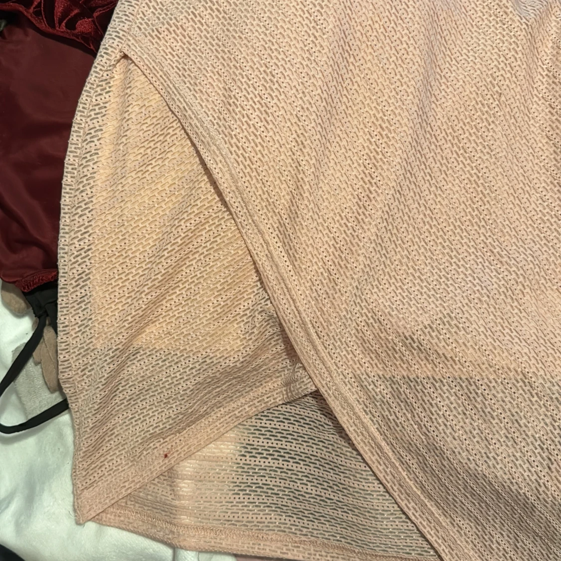 Ljusrosa stickad kortklänning - 2