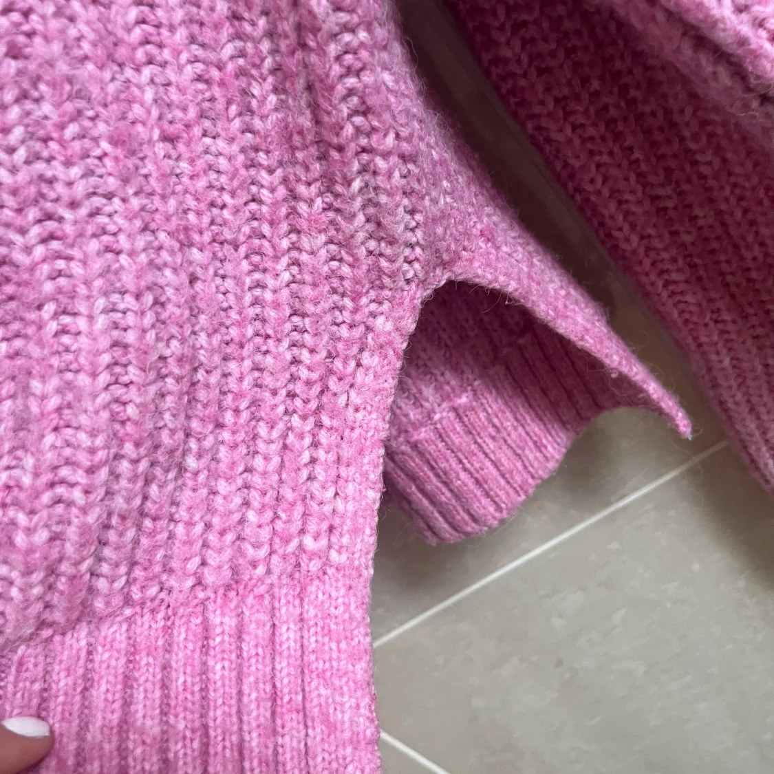 Rosa stickad tröja från Gina Tricot - 3