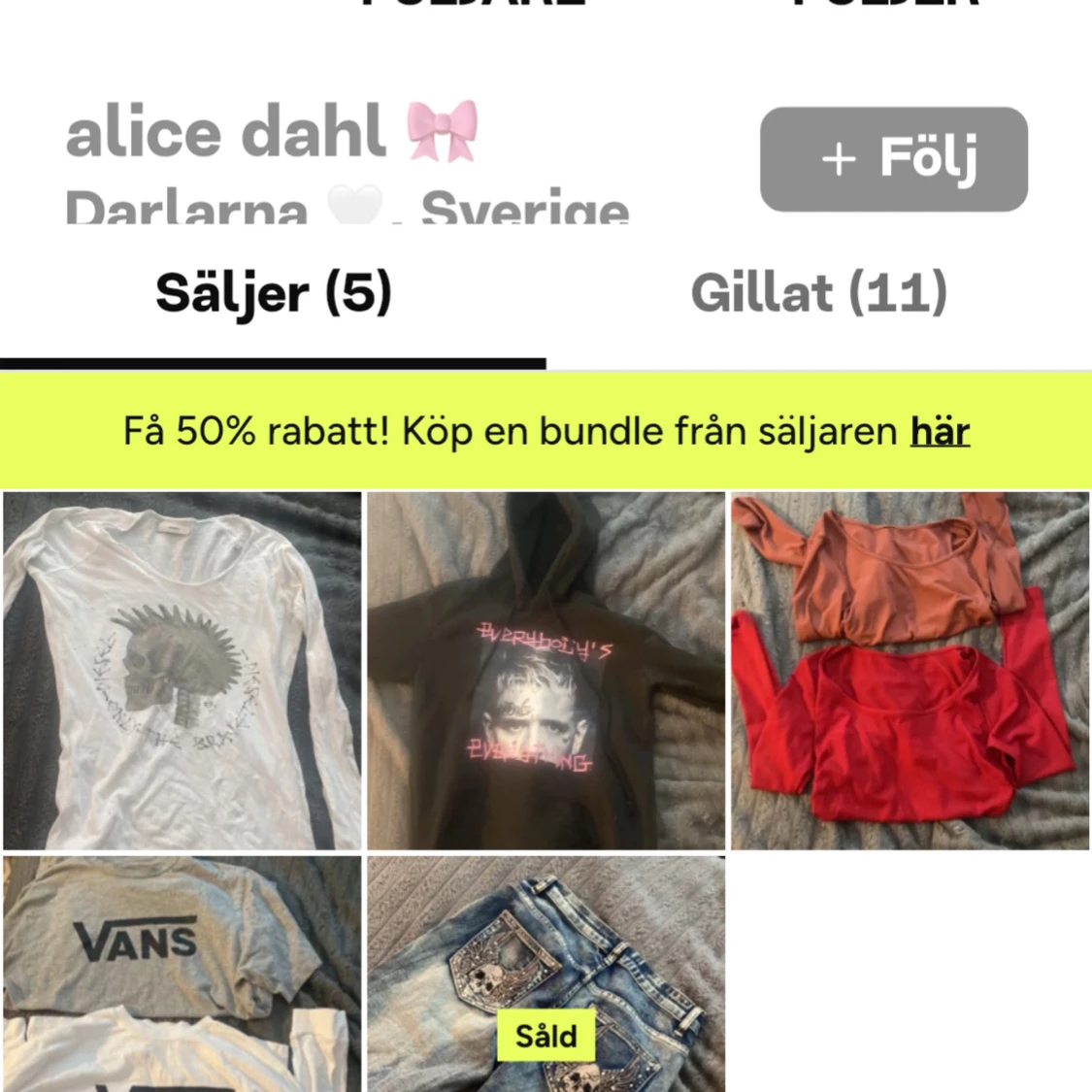 Vit långärmad tröja med tryck