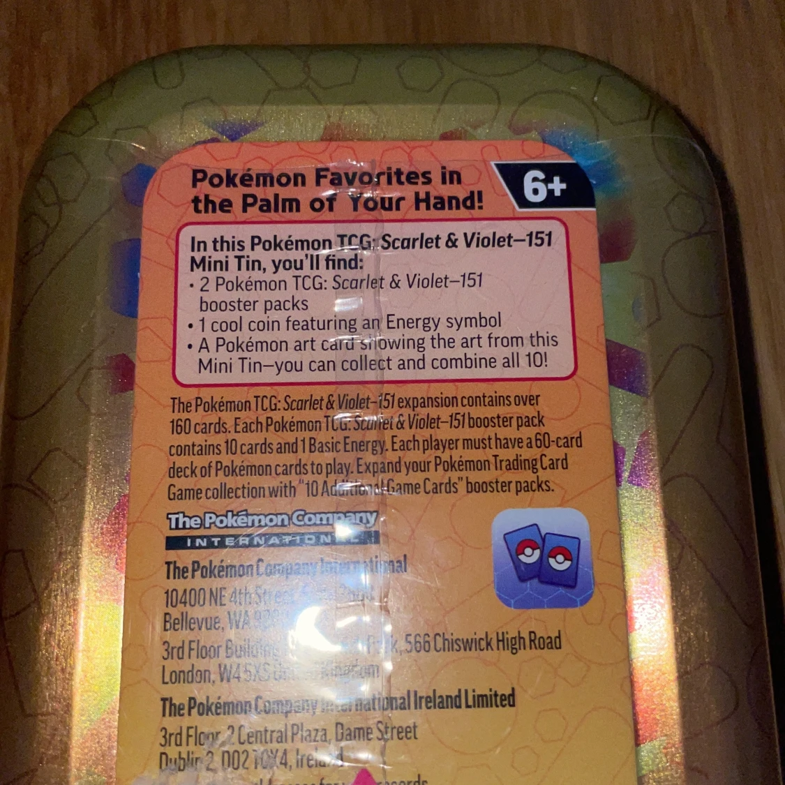 Pokémon Trading Card Game Tin 151 card made in USA - 4