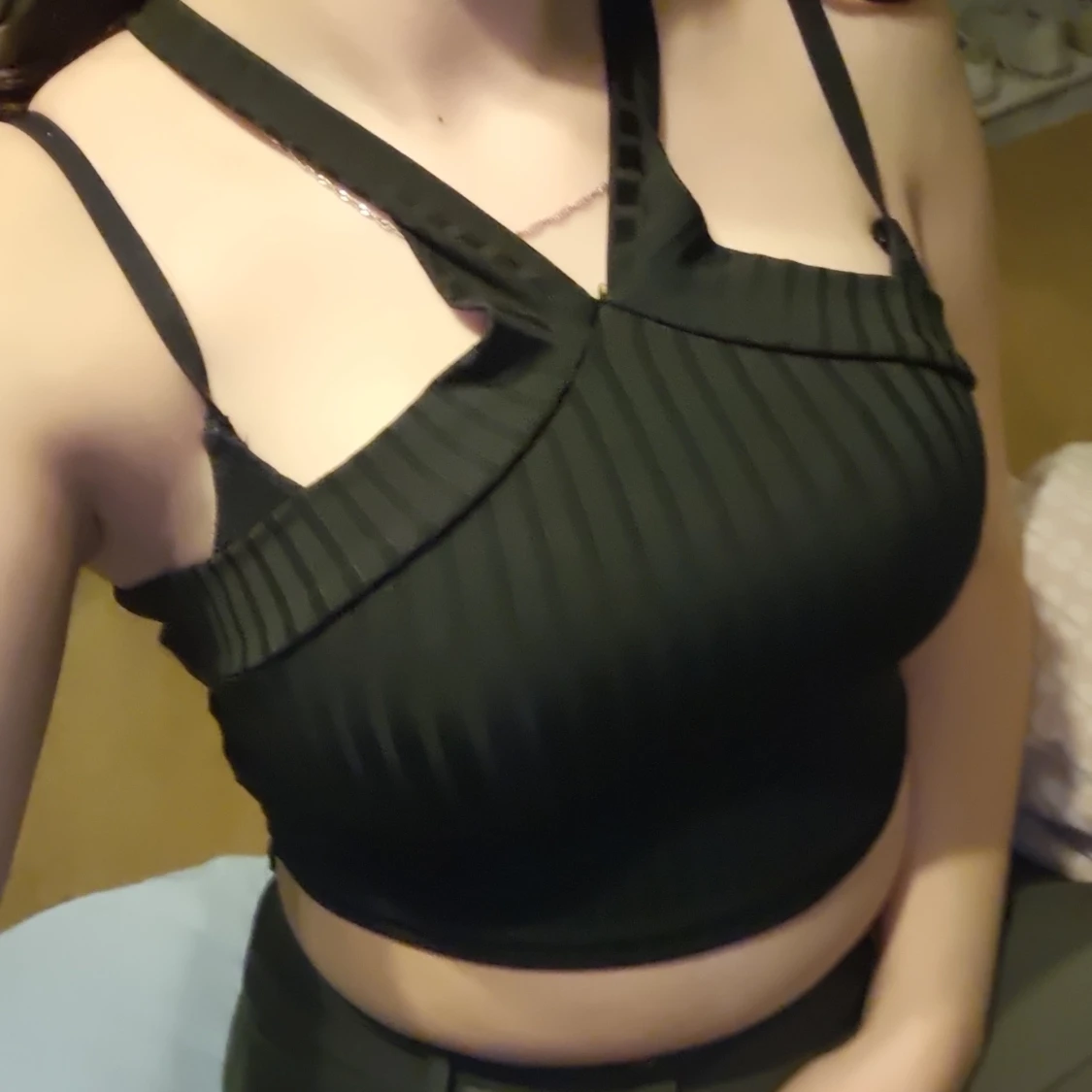 Svart ribbad topp från SHEIN