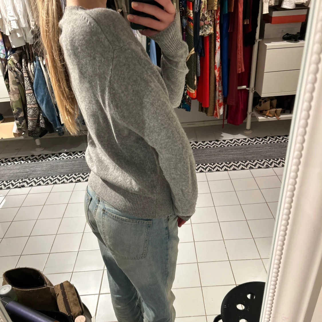 Grå stickad tröja uniqlo - 1