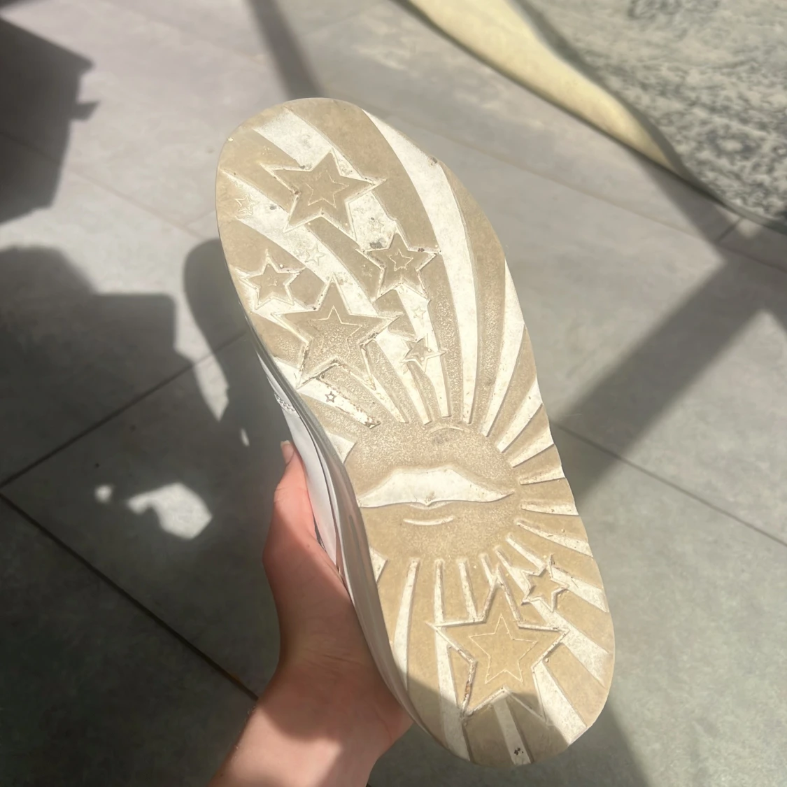 Vita sneakers med platåsula - 3