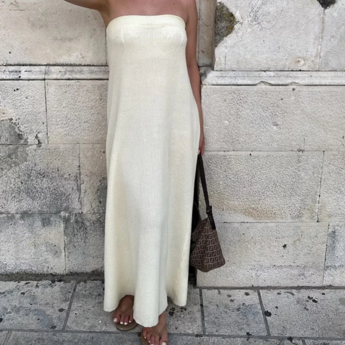 Vit stickad långkjol från Djerf Avenue - 2