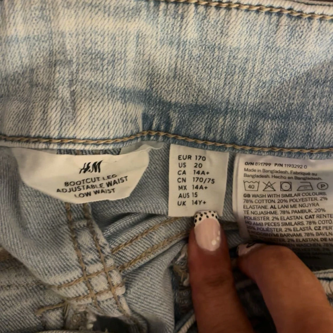 Ljusblå bootcut jeans med låg midja - 4