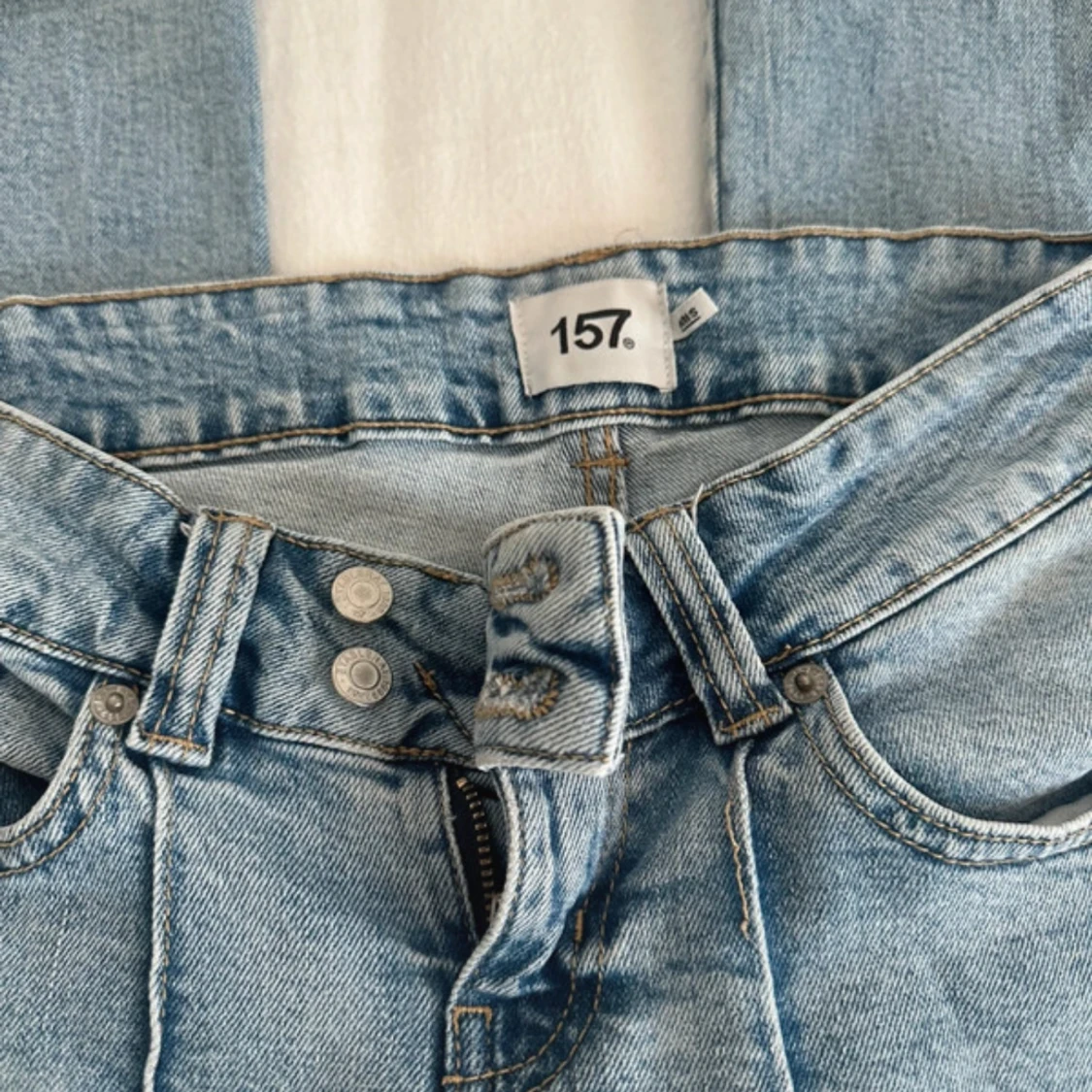 Ljusblå lågmidjade flare bootcut jeans - 1