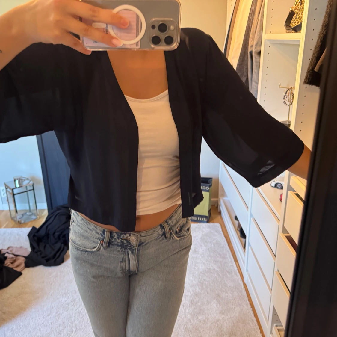 Marin blå bolerotopp