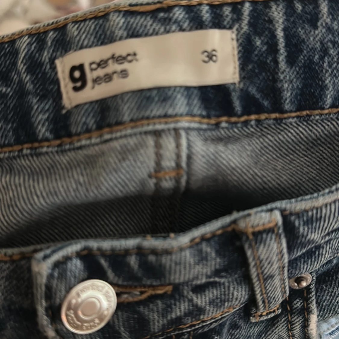 Blå jeans från g perfect jeans, stl 36 - 2