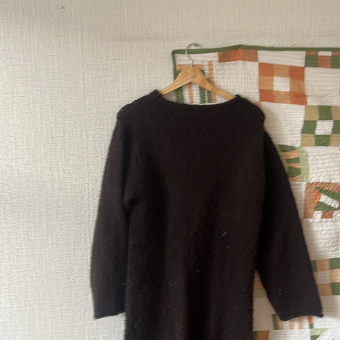 Brun stickad långklänning Lindex - 2