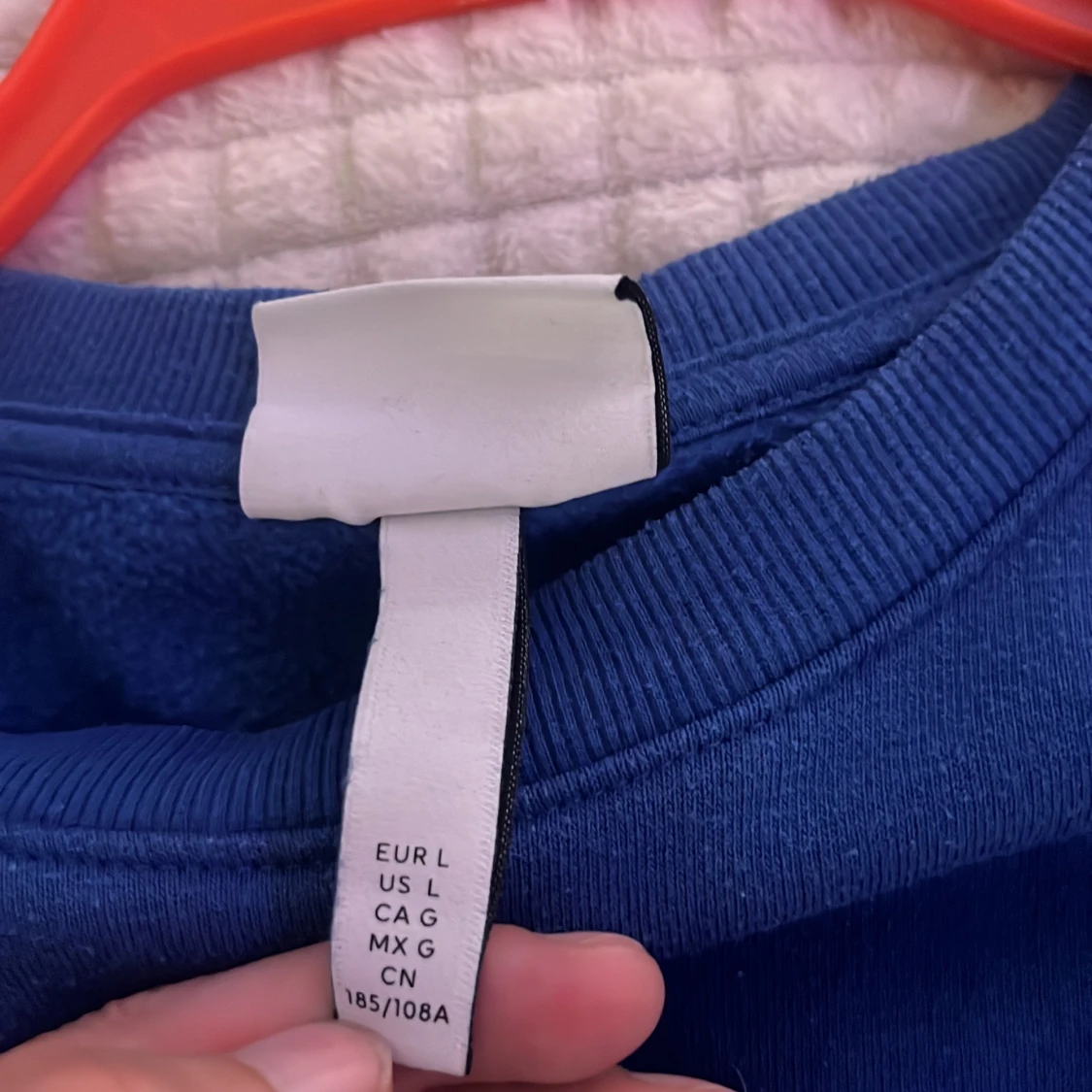 Blå basic sweatshirt i storlek L - 2