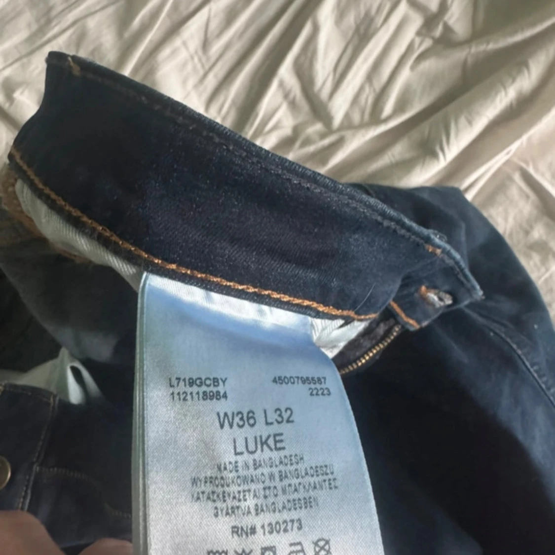Mörkblå Lee Luke jeans W36 L32 - 2