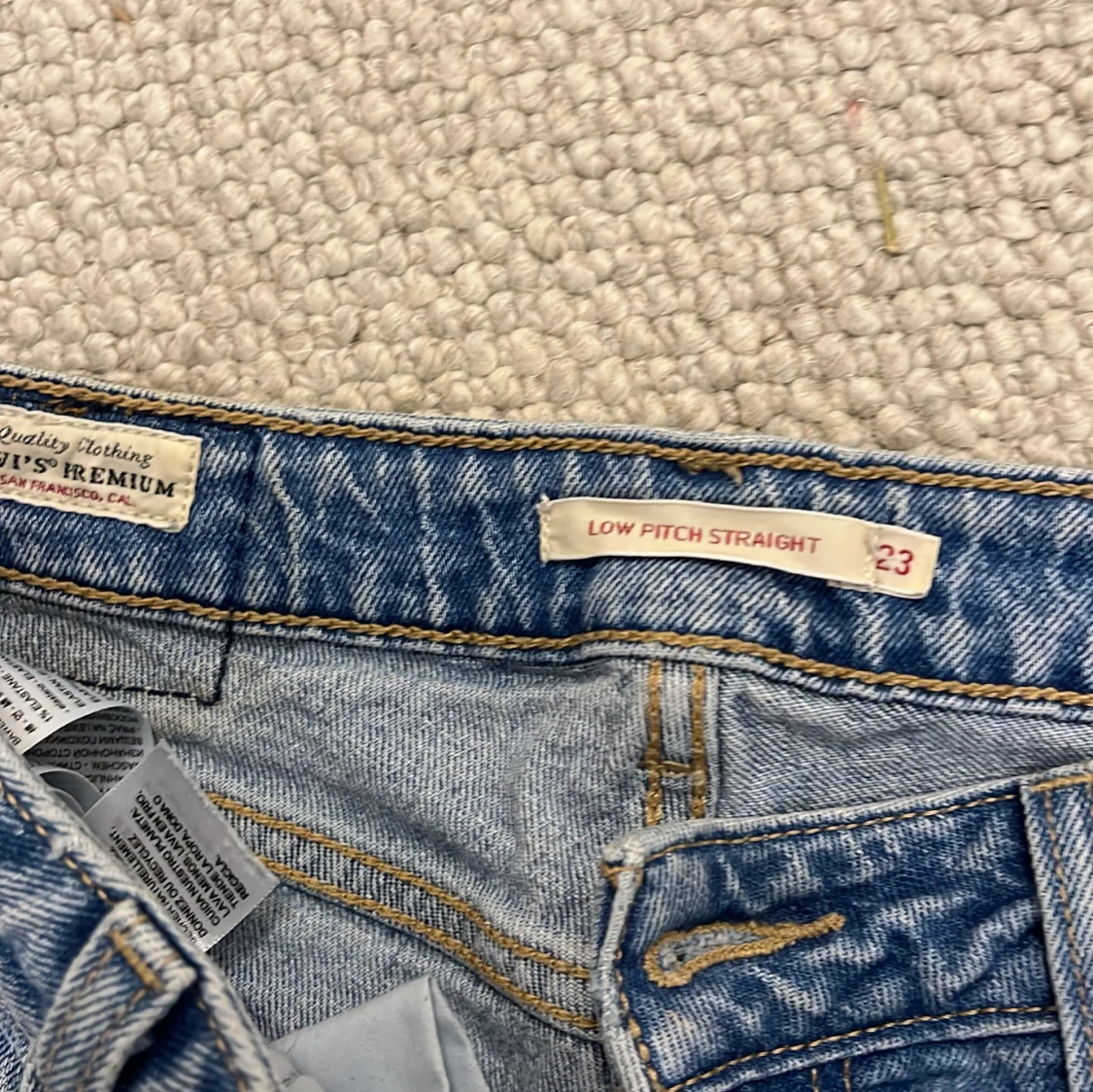 Levi's ljusblå jeansshorts low waist - 3