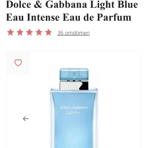 Dolce & Gabbana Light Blue Intense - Fräsch parfym från Dolce & Gabbana, Light Blue Eau Intense. Kommer med originalkartong i mörkblå sammet. Endast testad & säljer pga att jag köpte fel :( 💕                                 Nypris 1000kr! 