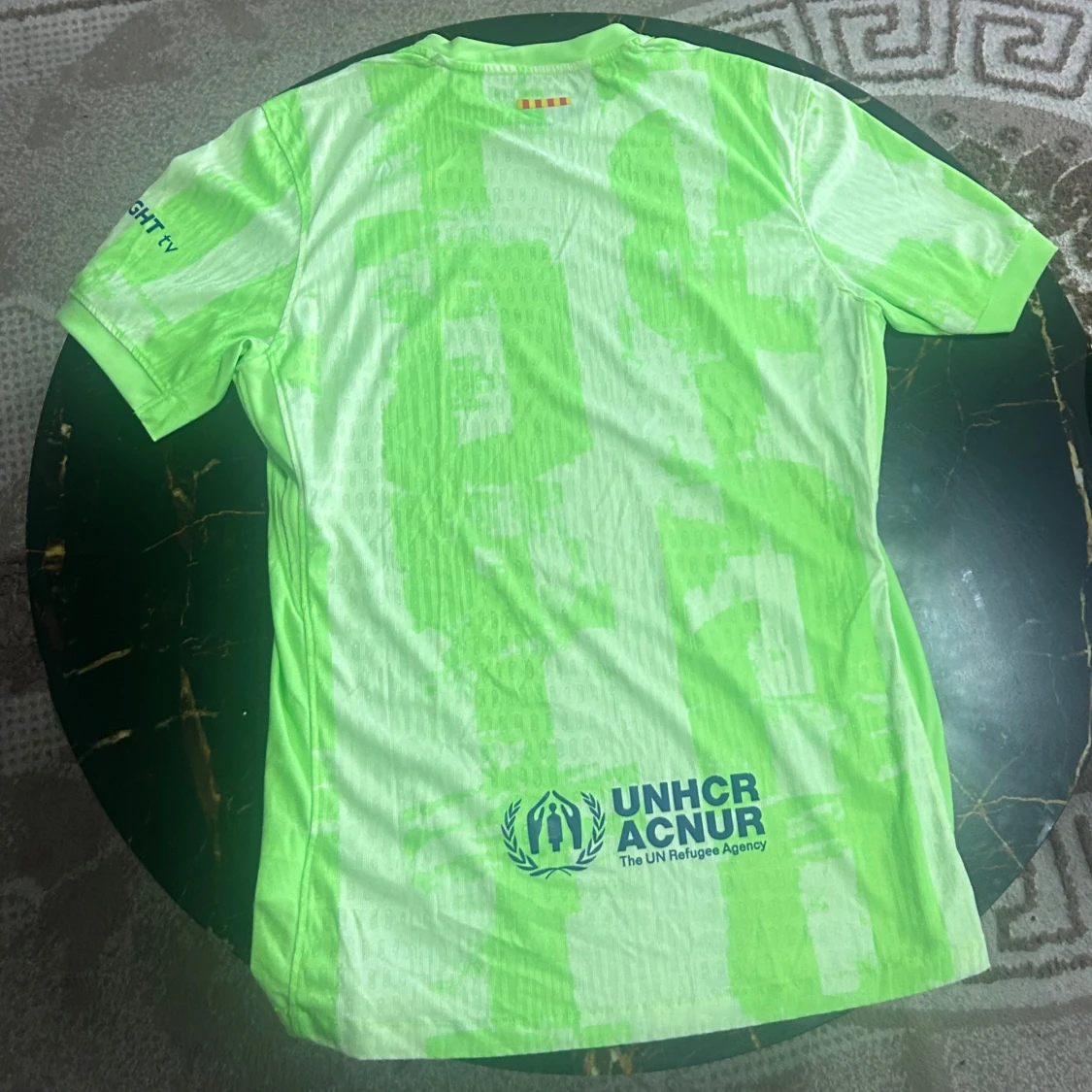 Barcelona Nike fotbollströja neon - 1