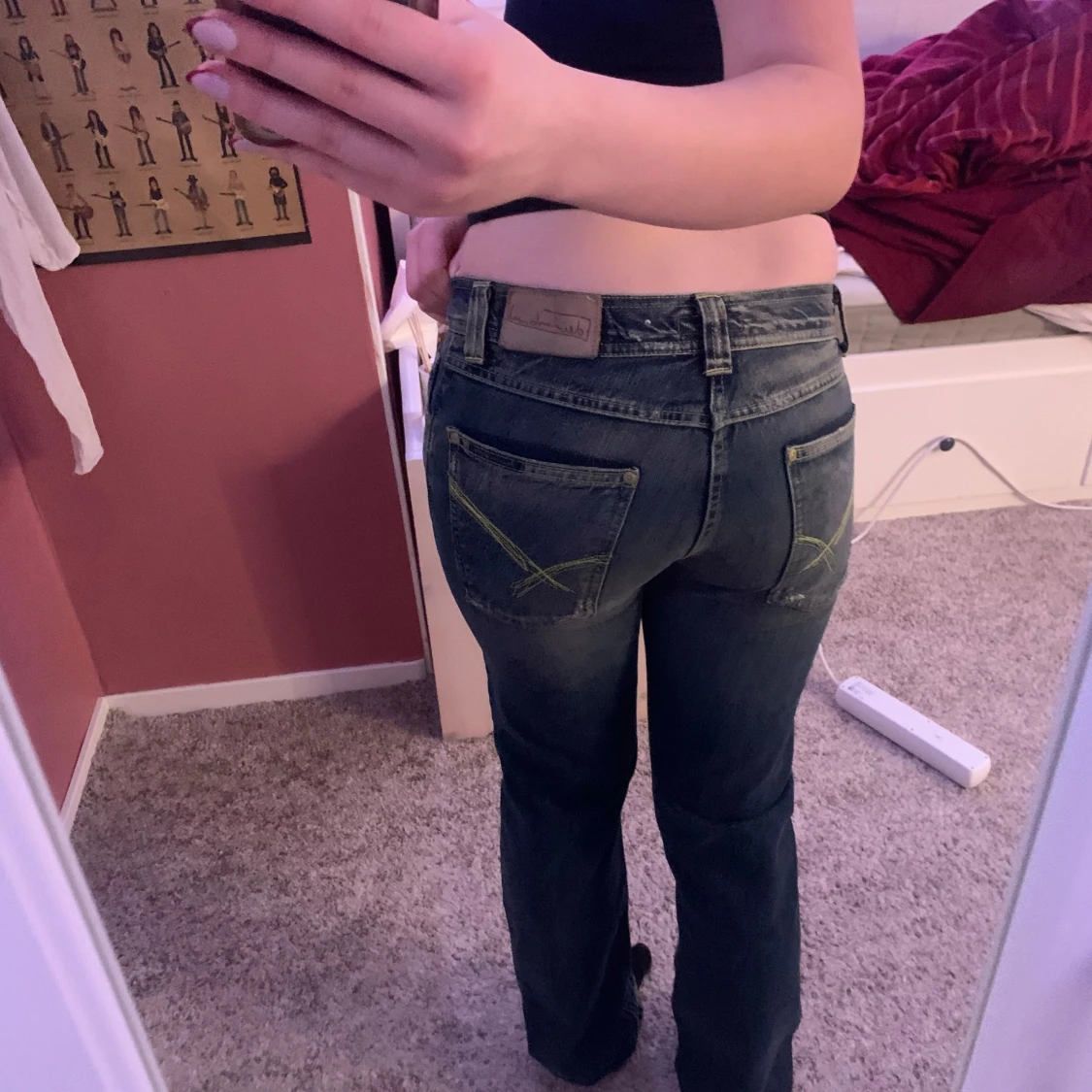 Lågmidjade bootcut jeans  - 1