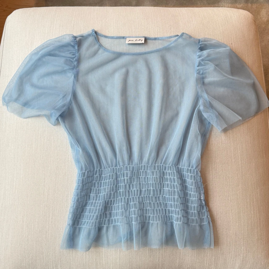 Blå transparent blus  - 3