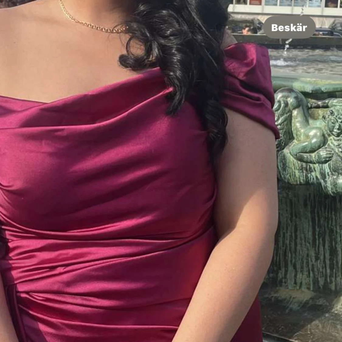 Mörkrosa balklänning - 1