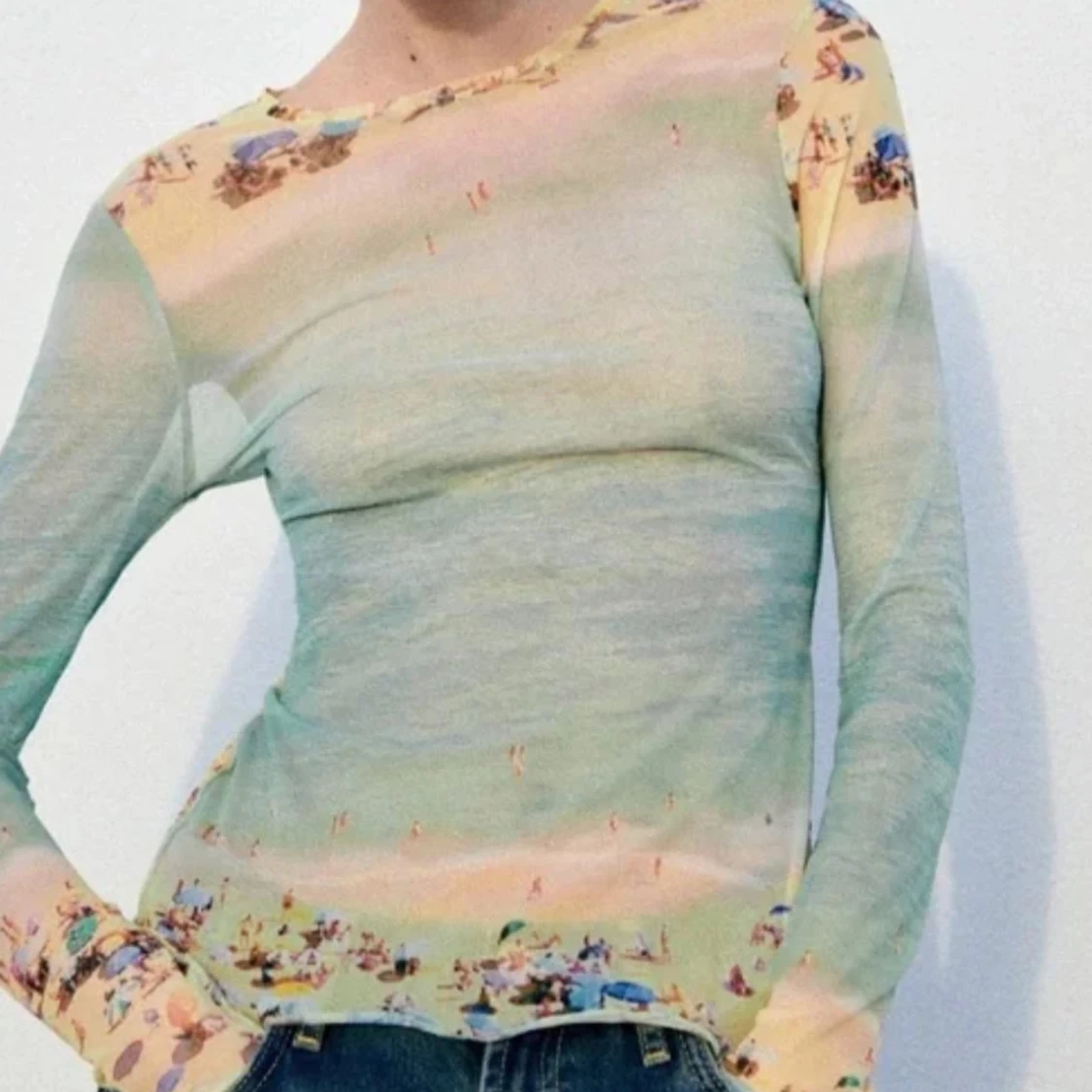 Grön långärmad topp från Zara - 2