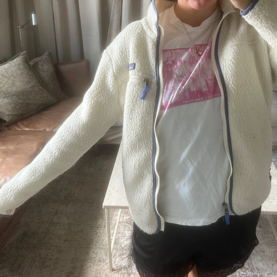 Vit fleecejacka från Patagonia - 2