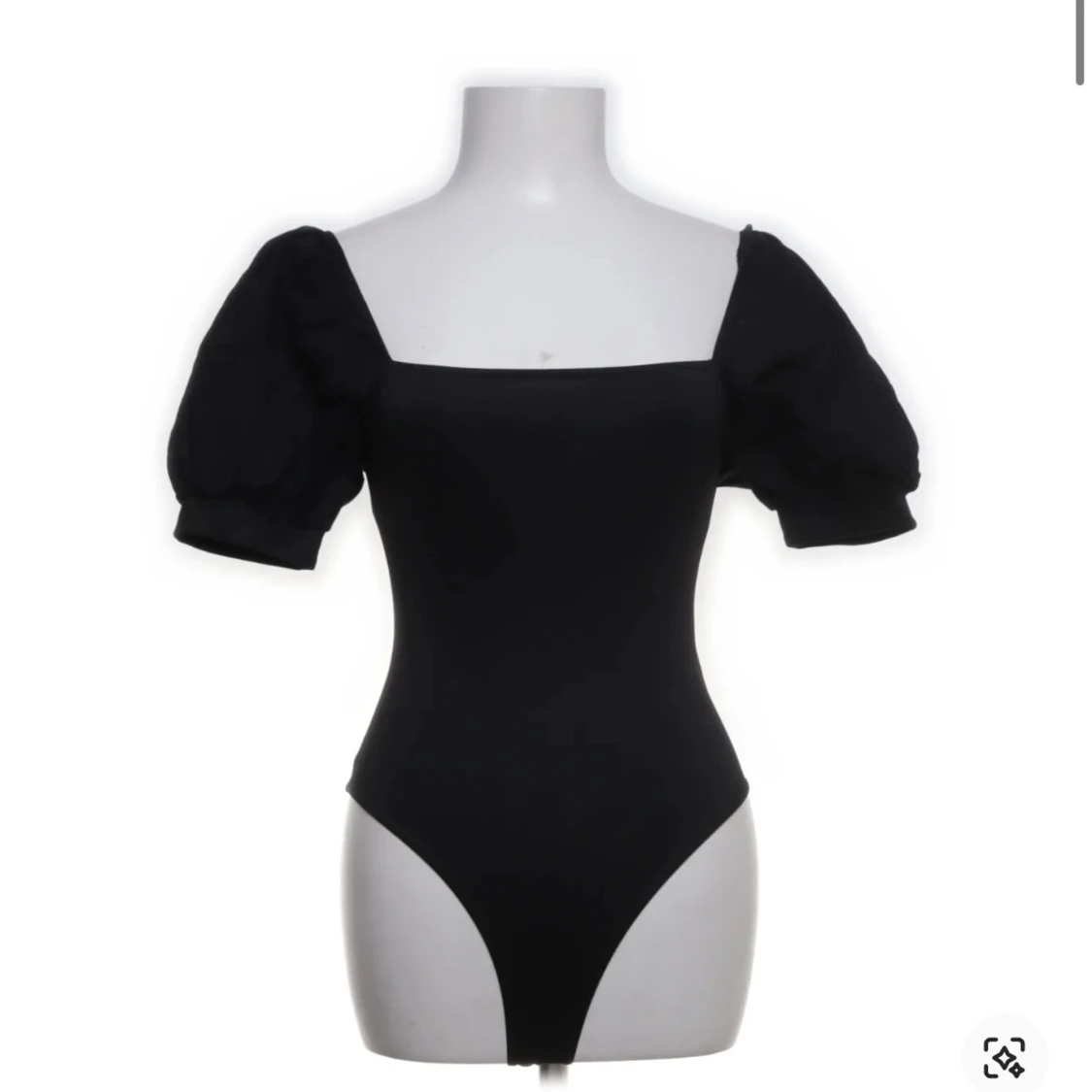 Svart body med puffärm från Topshop