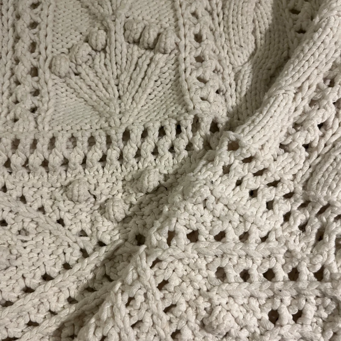 Vit stickad tröja från Lindex XS - 2