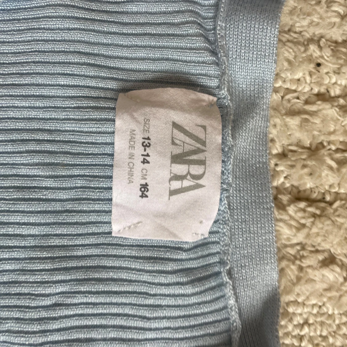 Ljusblå ribbad kofta från Zara - 2