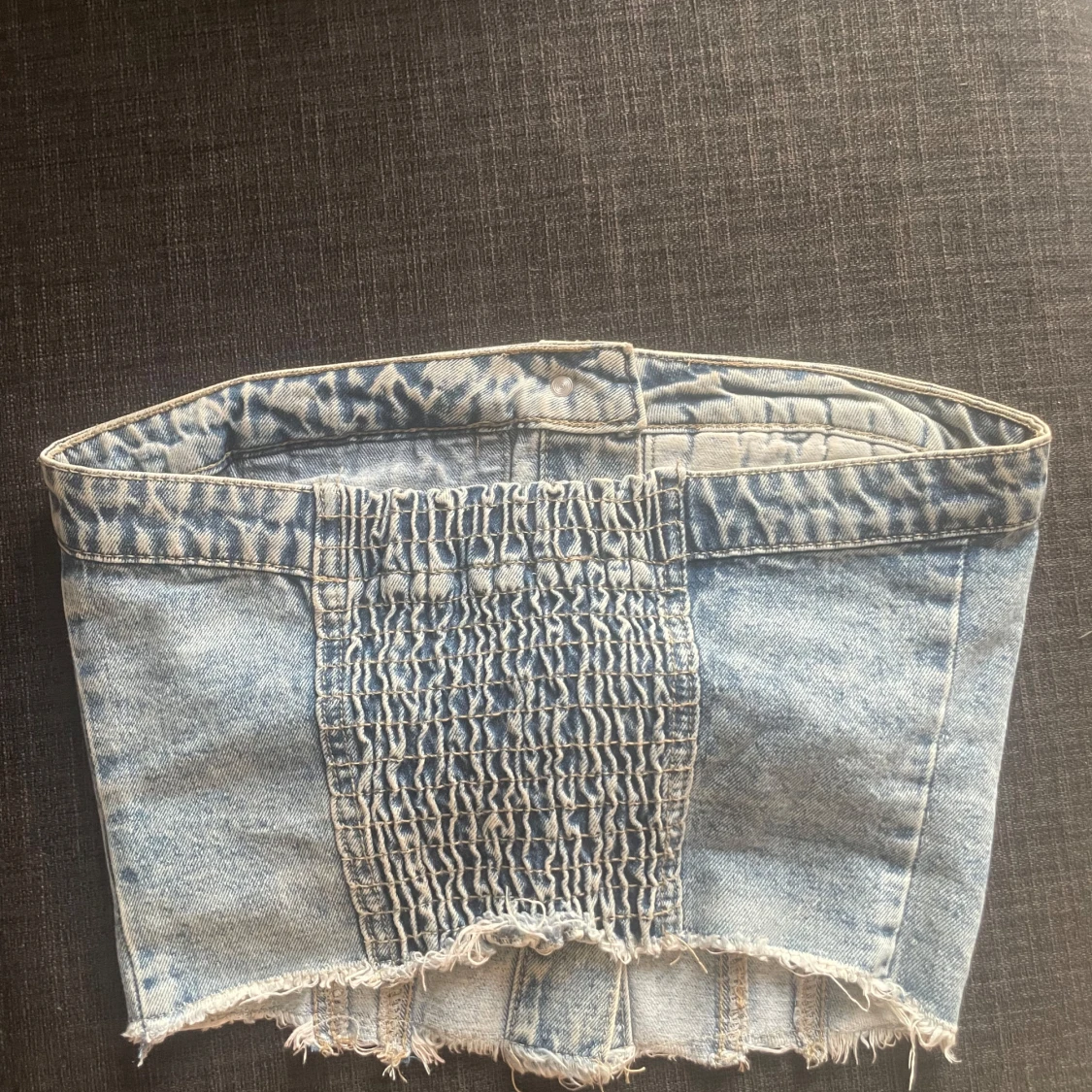 Jeans tubtopp med knappar  - 1