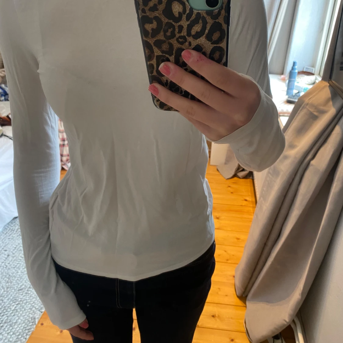 Vit långärmad topp - 3