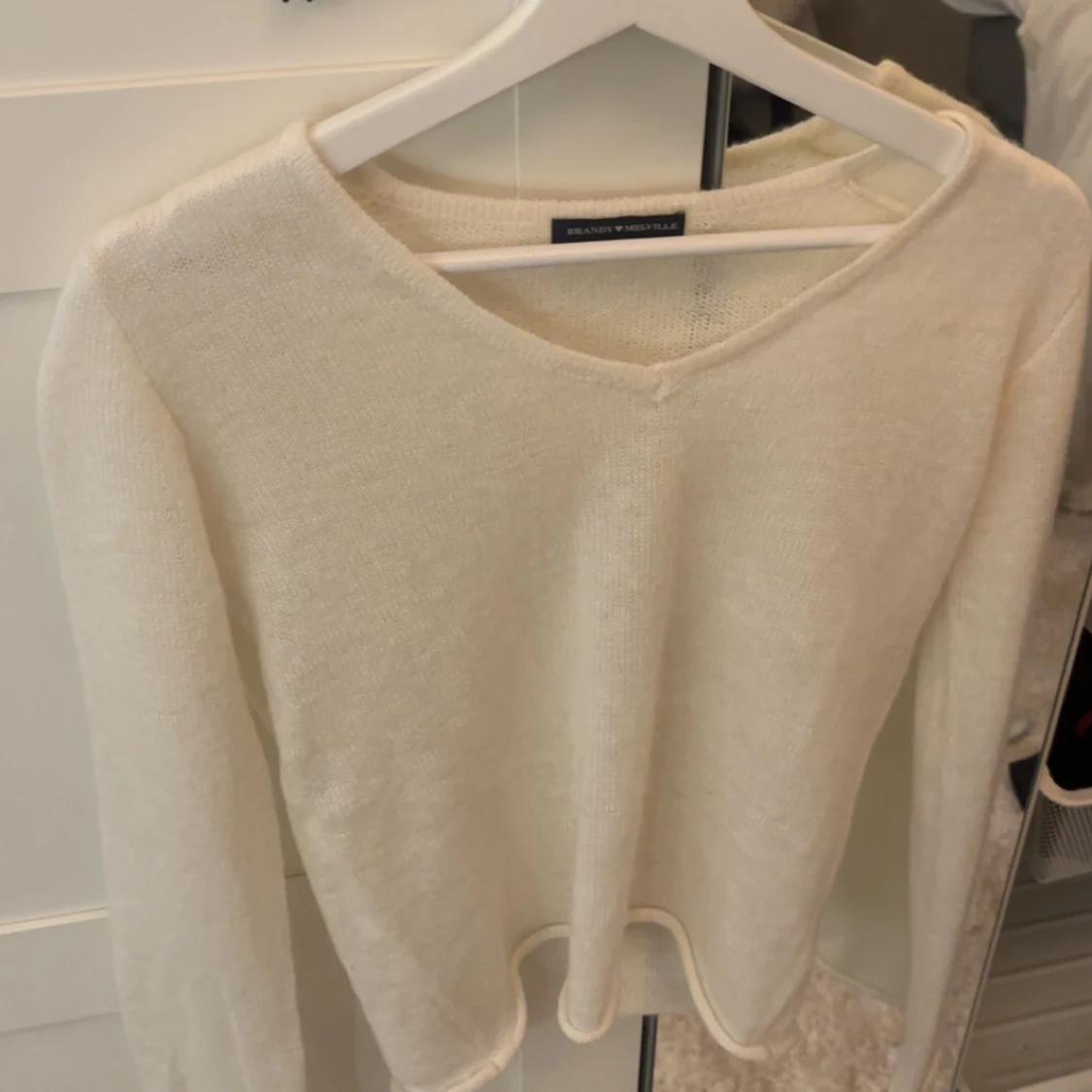 Vit stickad tröja från brandy - 1