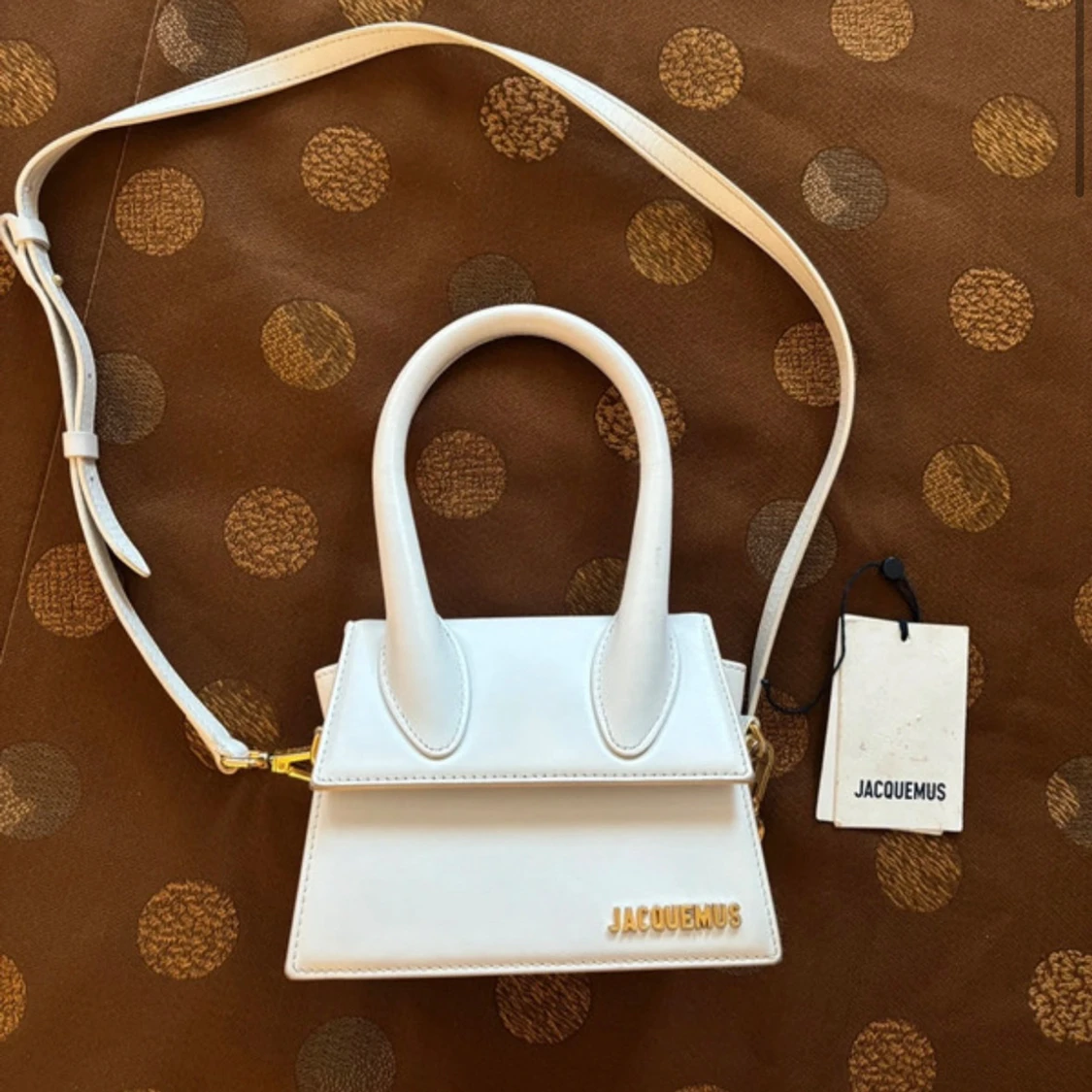 Vit mini axelväska från Jacquemus