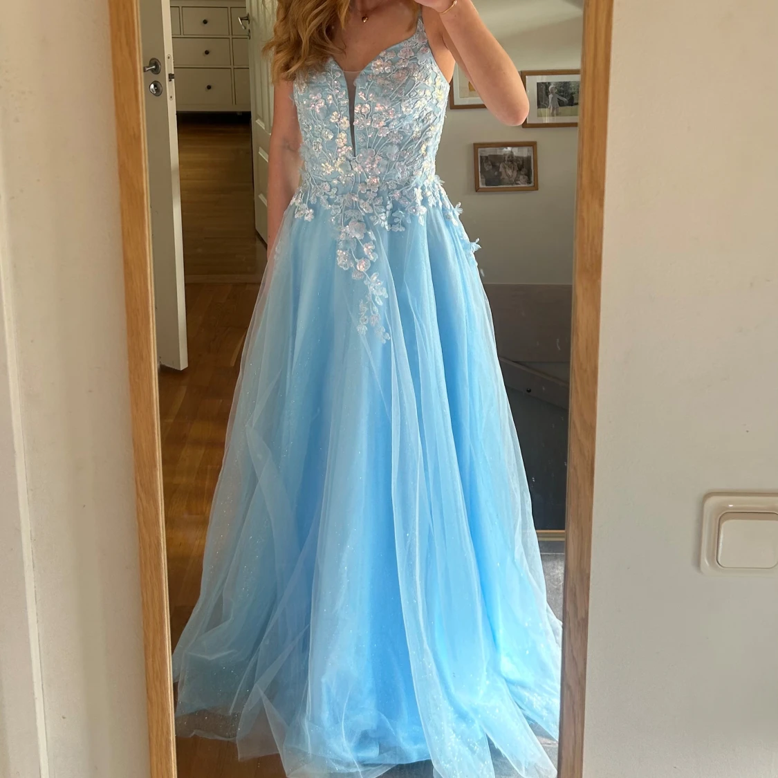 Ljusblå balklänning