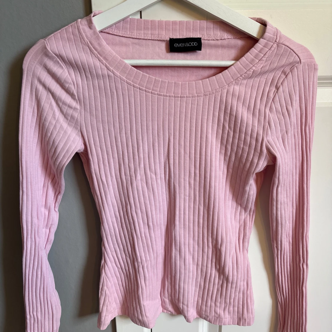 Rosa ribbad långärmad tröja Even&Odd - 2
