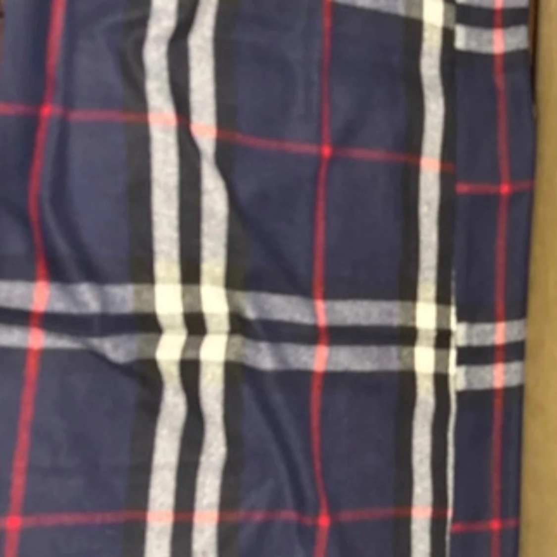 Rutig marinblå halsduk från Burberry - 3