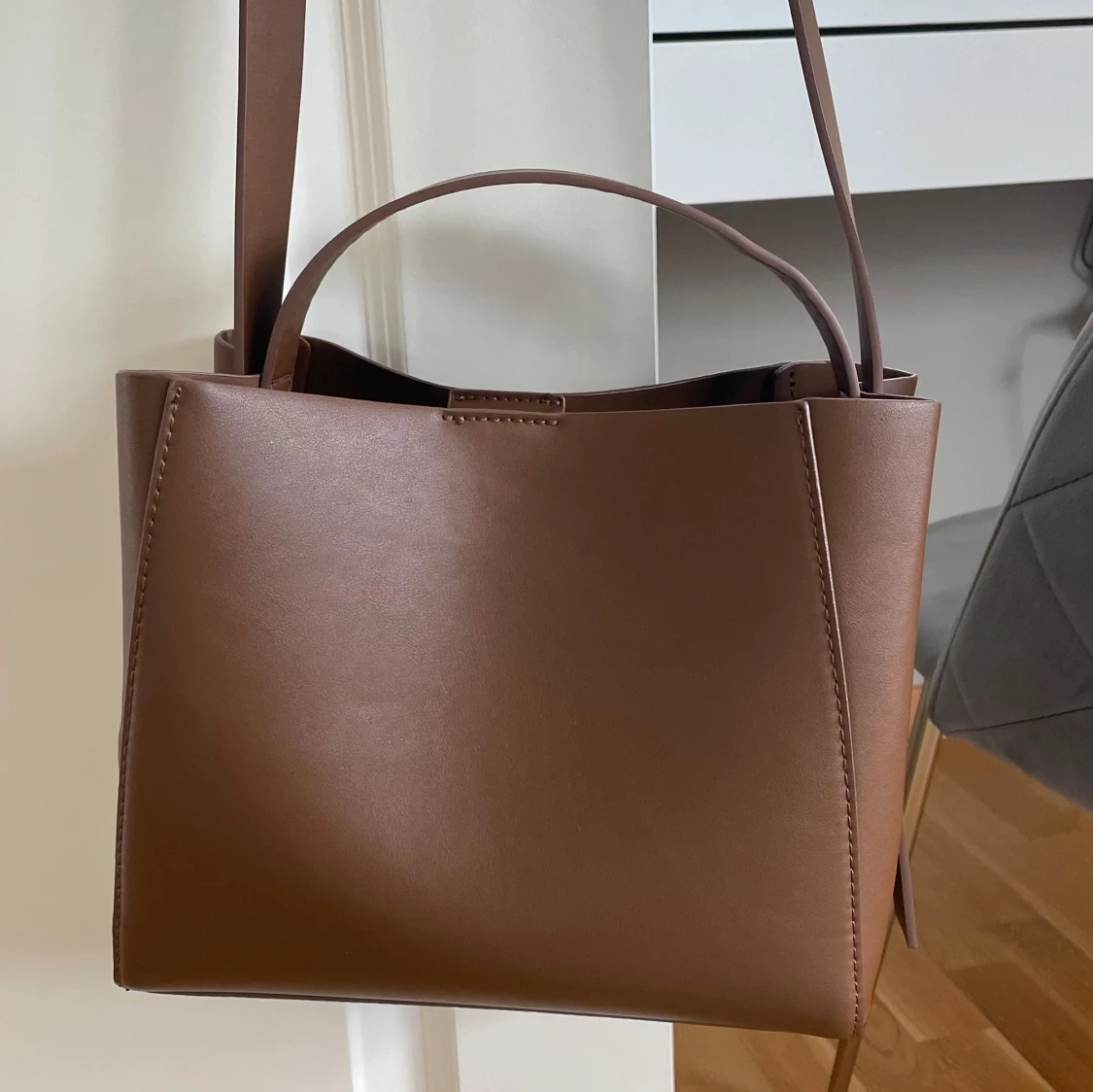 Brun phu bag med dragkedja - 2