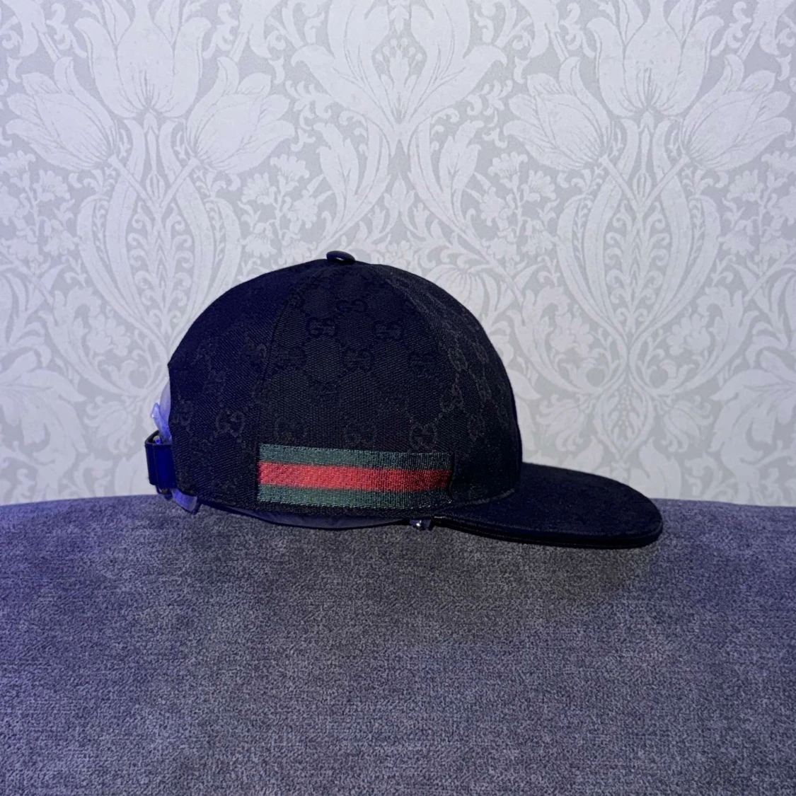 Svart Gucci keps med GG-mönster - 1