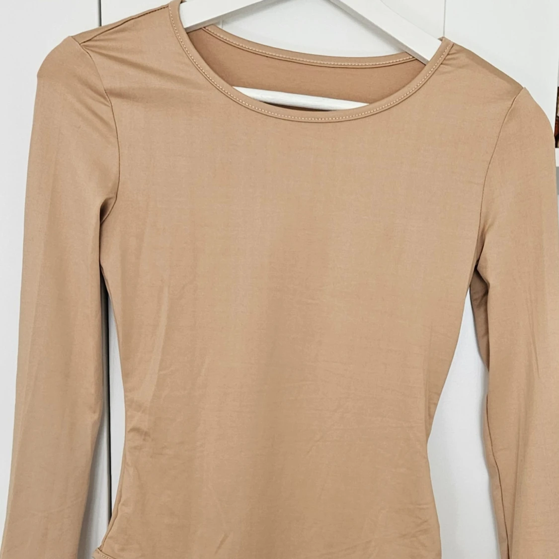 Beige långärmad topp